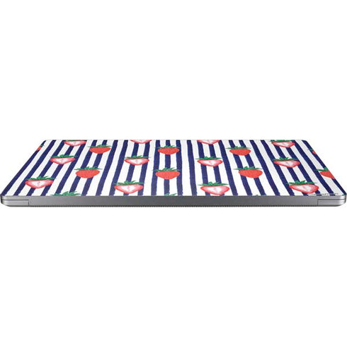 Bouffants and Broken Hearts Strawberries and Stripes Universal Laptop 11in (8.8 x 6.2in) Skin